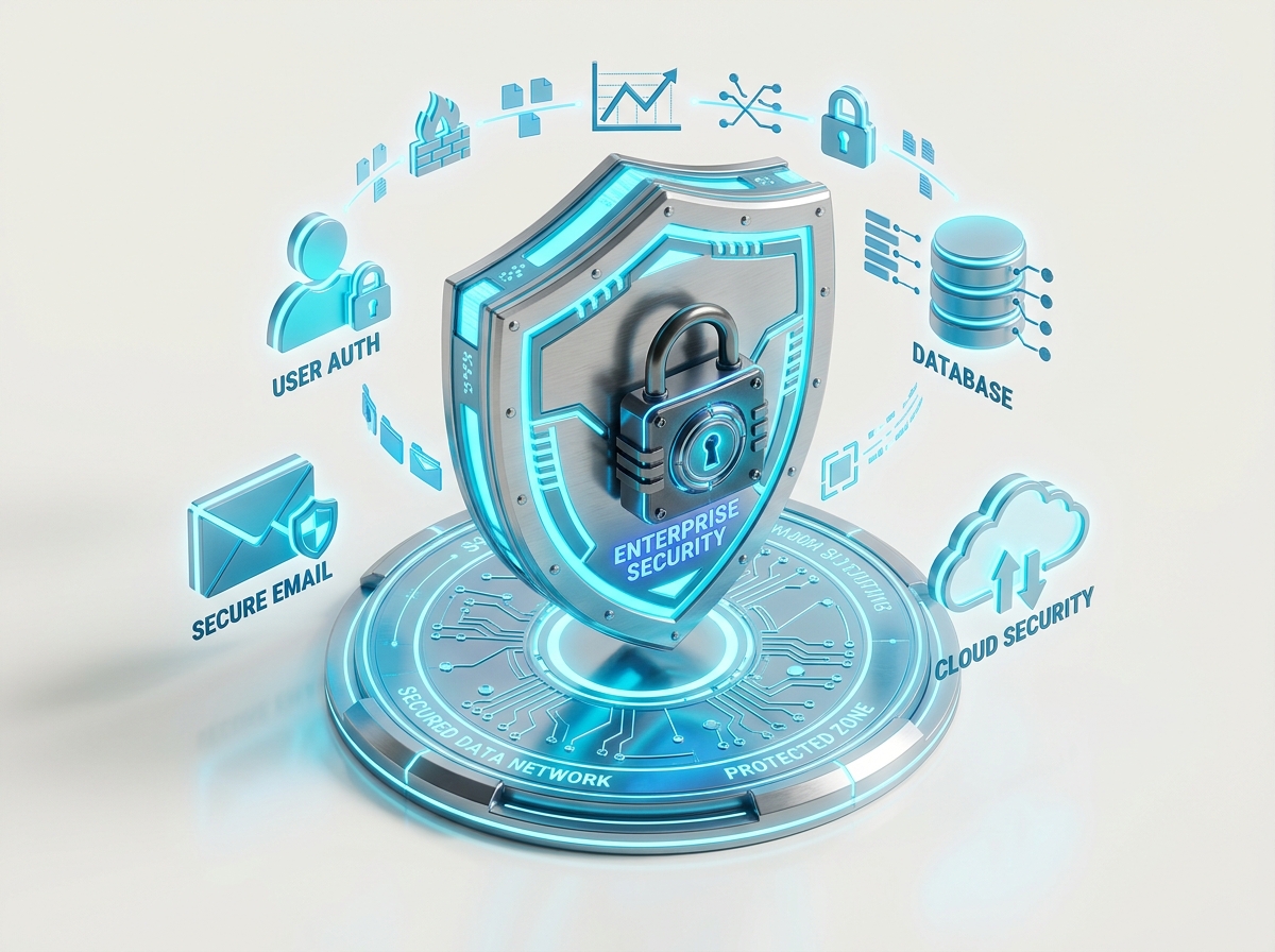 Enterprise Security 3D Illustration